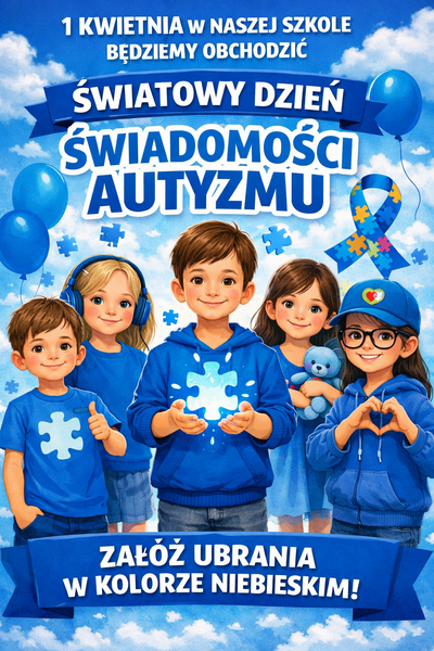Na niebiesko dla autyzmu.